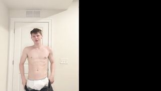TikTok Legendary STRUNG UP FRAT TEENIE takes off out of TAUT BOXERS