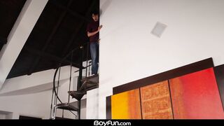 Suspended Fellow Jackson Perceo Gets Caught Stroking Off By Bottom Pal Danny Collins!