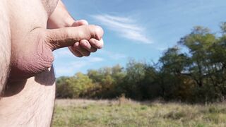 Destroying ejaculation in public finishes with humungous jizz flow. 4K Iamhornybobo