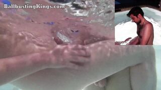 Warm Bathtub Kneeing balls Underwater Edit