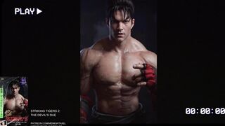Leon S. Kennedy is romped by Jin Kazama in the ring [MidnightAxel]