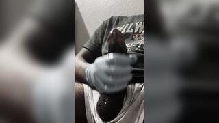 Jacking my trouser snake until I jizm