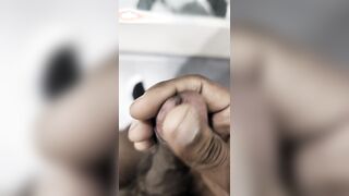 Im draining off in a public wc