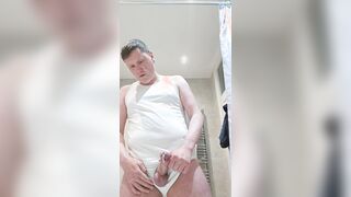 Observe me bate my fat uncircumcised spunk-pump whilst dressed in tighty whities.