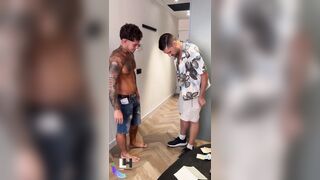 heterosexual fellow enticed by supah-super-steamy boy immense jizz shot