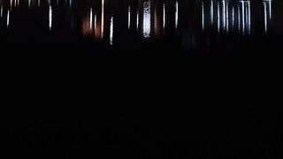 Arabian night. Risky public getting off in Abu Dhabi