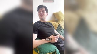 Dweeb converts into nude stepbro