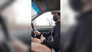 Chileno Se Masturba mientras conduce en público