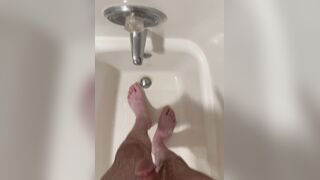Naughty Slave Urinating On His Soles And Gams