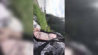 Caught finger-tickling my inverted fuckpole on the beach and didnt stop