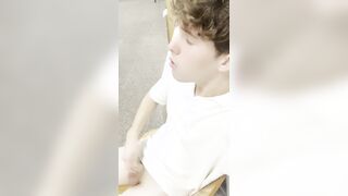 Lad strokes in class