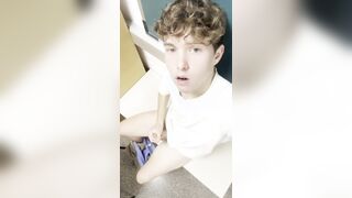 Lad strokes in class