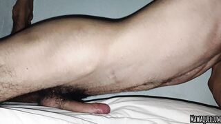 Inexperienced Boy Polishing His Spear On The Sofa Until Powerful Wiggling Ejaculation And Meaty Cum-shot