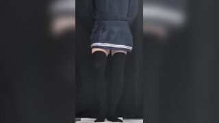 The combo of spats and ebony knee socks causes a ginormous amount of leakage...