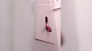 School Dude at the Gloryhole – and I Drank Every Spurt