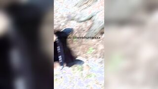 Russian Father romps sans a condom cockslut youngster in woods cruising