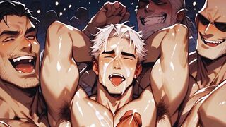 Homo lovemaking on a public bus in Amsterdam. Ass fucking and jizz shot inwards with people eyeing. Anime Anime porn