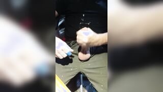 Filthy tradie with chisel and ballsack out.