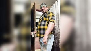 Cock-squeezing clothes and beer garment three