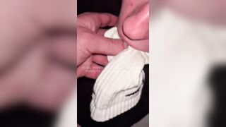 Sir shot his explosion on my socks and made me munch them tidy