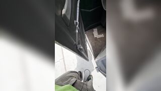 Urinating from my immense testicles and manmeat flesh