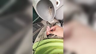 Urinating from my immense testicles and manmeat flesh