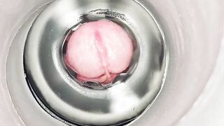 ASMR CLOSE UP FLESLIGHT PLUMB AND MONEY-SHOT SLOW-MOTILITY