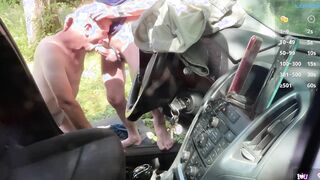 I found a enormous muncher for my massive sausage at a rest field