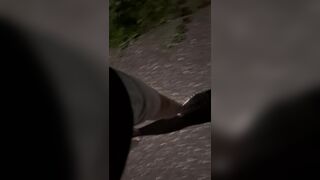 Real public desperation, drenching trousers walging home