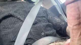 Public Risky Van Masturbate Off Pansexual Nearly Caught w/ Good-sized Lollipop