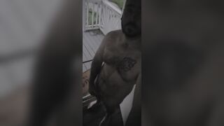 Early morning front porch jacking