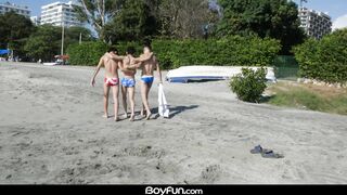 Latino Studs 3some Screw After A Heroic Beach Rescue!