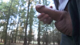 Trio demolished jizz flows in cold dark woods. 4K Iamhornybobo
