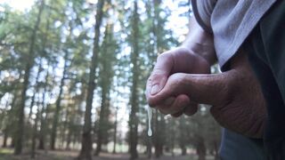 Trio demolished jizz flows in cold dark woods. 4K Iamhornybobo