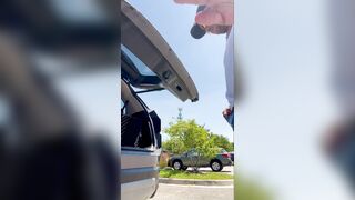 Public POINT OF VIEW: My Large Milky Penis Swelling On Total Flash During A Grocery Run