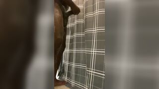 BIG BLACK COCK in the douche