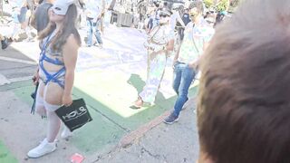 unclothing bare in public. folsom st honest