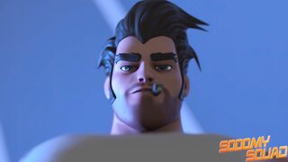 SodomySquad - Superhero Lad Gets Dual Porked By two Monster Knobs