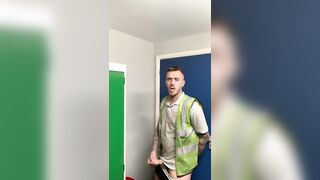 Engineer draining at work