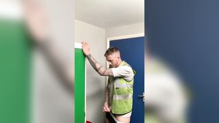 Engineer draining at work