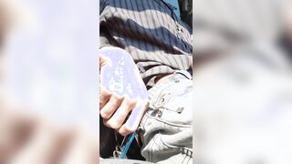 Demonstrating off my backside ass-plug in public restrooms, going knuckle deep when I get home