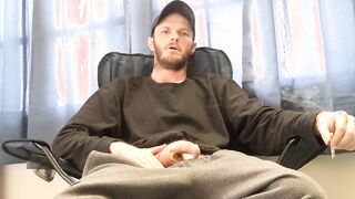 Immense knob and superb weed + cum shot ( smoke and stroke )