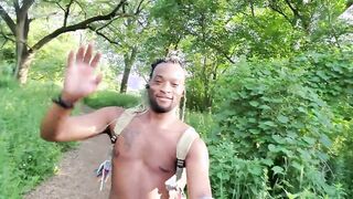 CAUGHT IN PUBLIC! Kennie Jai ambles in the park naked with a hardon and gets caught!