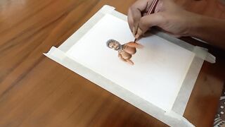 Softcore Art Or Drawing of A Muscled Indian Desi Boy