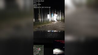 City squirt undress & flash off in the rain