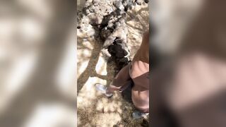 Suspended BIG BLACK COCK Jock Cruising The Pecker Trails Bare With Rock hard Meatpipe Expecting To Get Caught In Public!