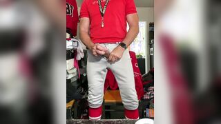 JockDad87 Edges in Baseball Gear Crimson Socks