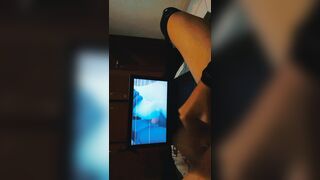 Sissy femboy strokes and spunk eyeing 2 furrys smooching