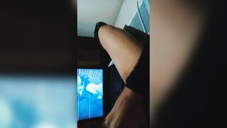 Sissy femboy strokes and spunk eyeing 2 furrys smooching