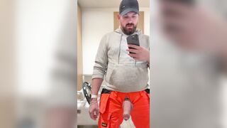 Strung up Irish Tradie Restroom wank